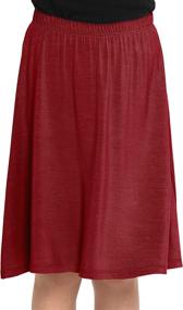 img 4 attached to 👗 Ultimate Stretch Comfort: XX Large Girls' Skirts & Skorts