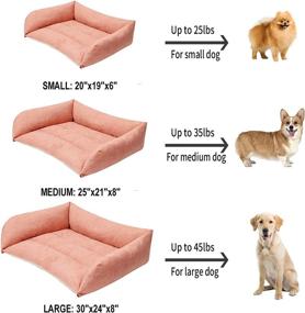 img 1 attached to Breathable Rectangular Dog Bed by Yaoshuho - Ideal for Large, Medium, and Small Dogs 🛏️ - Washable Orthopedic Pet Sofa Bed with Anti-Slip Bottom - Perfect for Sleeping Puppies and Cats