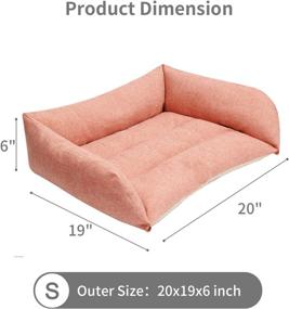 img 3 attached to Breathable Rectangular Dog Bed by Yaoshuho - Ideal for Large, Medium, and Small Dogs 🛏️ - Washable Orthopedic Pet Sofa Bed with Anti-Slip Bottom - Perfect for Sleeping Puppies and Cats