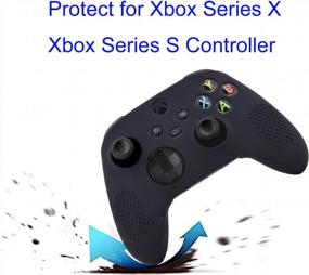 img 2 attached to Черная силиконовая кожа и ручки Hikfly для контроллера Xbox Series X/S