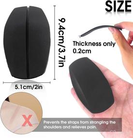 img 3 attached to 👙 Cuneai 3 Pair Silicone Bra Strap: Non-Slip Shoulder Pad Cushions for Pain Relief - Black