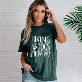 img 2 attached to 🐾 Dog Mom Shirt: Embrace a Hiking and Dogs Kinda Day with this Cute Dog Paw Graphic Tee! Perfect Funny Dog Lover Gift - Casual Short Sleeve Tops for Every Dog Mom