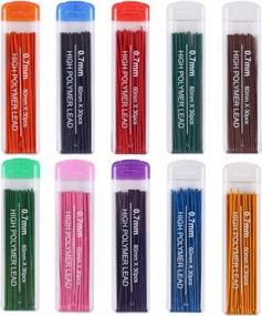 img 4 attached to 300 Piece Gydandir Color Lead Refills Set With 10 Vibrant Colors, 0.7 Mm HB Colored Pencils Lead