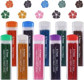 img 3 attached to 300 Piece Gydandir Color Lead Refills Set With 10 Vibrant Colors, 0.7 Mm HB Colored Pencils Lead