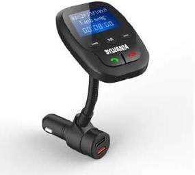 img 1 attached to 🚗 Sylvania Bluetooth автомобильный адаптер с FM-передатчиком, интеграцией Siri и Hey Google, беспроводной автомобильный комплект с громкой связью, дисплеем 1,44 дюйма - аудиоадаптер радио