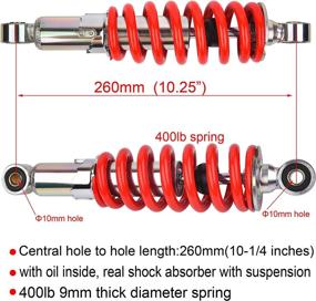 img 3 attached to 🛠️ High-quality 260mm Mono Shock Replacement for Pit Dirt Bikes - Compatible with SDG SSR Lifan 110cc 125cc 140cc 200cc 250cc