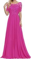 evening dresses chiffon wedding burgundy women's clothing - dresses logo