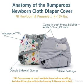 img 2 attached to 🍼 Kanga Care Rumparooz Newborn Cloth Diaper Cover Snap, Sherbert - 4-15 lbs - Reusable and Eco-Friendly