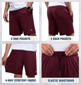 img 1 attached to TOREEL Men'S Athletics Shorts With Pockets - Elastic Waist Running And Gym Shorts For Workout And Casual Wear