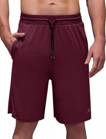 img 4 attached to TOREEL Men'S Athletics Shorts With Pockets - Elastic Waist Running And Gym Shorts For Workout And Casual Wear