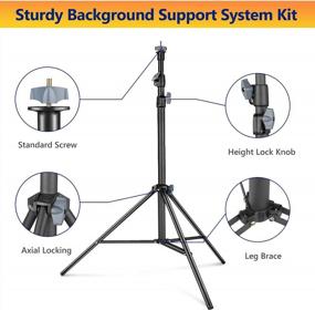 img 3 attached to Aureday Heavy Duty Adjustable Backdrop Stand With 6 Clamps And 4 Crossbars - Perfect For Weddings, Parties, And Photoshoots!