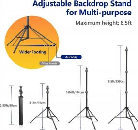 img 2 attached to Aureday Heavy Duty Adjustable Backdrop Stand With 6 Clamps And 4 Crossbars - Perfect For Weddings, Parties, And Photoshoots!