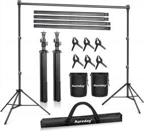 img 4 attached to Aureday Heavy Duty Adjustable Backdrop Stand With 6 Clamps And 4 Crossbars - Perfect For Weddings, Parties, And Photoshoots!