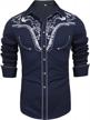 daupanzees sleeve embroidered casual western men's clothing logo