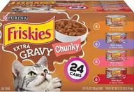 🐱 purina friskies gravy wet cat food variety pack with extra gravy - chunky texture in 24 x 5.5 oz. cans logo