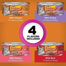 img 3 attached to 🐱 Purina Friskies Gravy Wet Cat Food Variety Pack with Extra Gravy - Chunky Texture in 24 x 5.5 oz. Cans