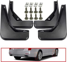 img 4 attached to 🚗 A-Premium Splash Guard Mud Flaps Compatible with Cadillac CTS 2014-2016 - 4-Piece Set