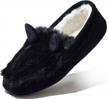 women's casual moccasins - classic loafer sandal shoes by dailyshoes | vegan fur flat design logo
