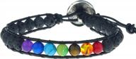 7 chakra lava rock healing bracelet with essential oil diffuser - unisex 6mm beaded yoga meditation strand logo