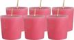 usa-made unscented pink votive candles - 15 hour burn time (pack of 6) by candlenscent logo