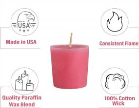 img 3 attached to USA-Made Unscented Pink Votive Candles - 15 Hour Burn Time (Pack Of 6) By CandleNScent