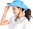 women's wide brim sun hat with mesh boonie for beach, fishing and uv protection logo