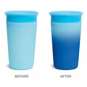 img 3 attached to Color Changing Sippy Cup 2 Pack - Munchkin Miracle 360, 9 Oz Capacity In Blue And Yellow Colors