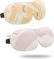 sleeping in style: zlyc cute adjustable eye masks for women and girls in pink and yellow logo