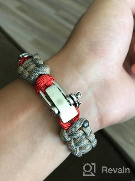 img 1 attached to High-Quality Kayder Hand Woven Paracord Bracelet: Embrace Retro Style with Adjustable D Shackle and Various Theme Accessories review by Jonathan Roloff