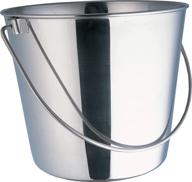 indipets heavy duty stainless steel pail - 2 quart - long-lasting dog food and water container logo