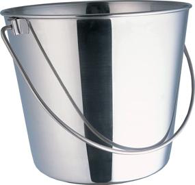 img 4 attached to Indipets Heavy Duty Stainless Steel Pail - 2 Quart - Long-lasting Dog Food and Water Container
