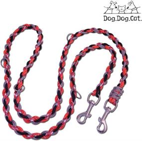 img 3 attached to 🐾 Hands-Free Dog Walking and Training Leash with Reflective Orange/Red Design - Adjustable to 6 Feet