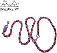 🐾 hands-free dog walking and training leash with reflective orange/red design - adjustable to 6 feet logo