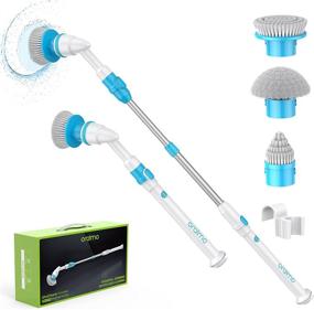 img 4 attached to Oraimo Electric Spin Scrubber with Adjustable Extension Arm - Cordless Shower Scrubber for Bathroom, 430RPM, 3 Replaceable Brushes - Ideal for Bathtub, Grout, Tile, Wall, Floor, Sink