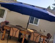 img 1 attached to 14Ft Extra Large Double-Sided Patio Umbrella W/Crank & 1.89 Inch Pole - Gray By SUPERJARE review by Andrea Ellis
