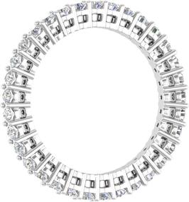 img 3 attached to Carat Diamond Eternity Wedding White Women's Jewelry : Wedding & Engagement