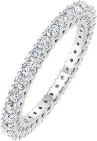 img 4 attached to Carat Diamond Eternity Wedding White Women's Jewelry : Wedding & Engagement