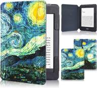 acdream kindle paperwhite case 2018: smart leather cover with auto sleep/wake - starry night design logo