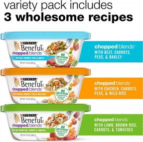 img 3 attached to Purina Beneful High Protein Chopped Blends Wet Dog Food Variety Pack, Gravy - 10 Oz. Tubs - 12 Count