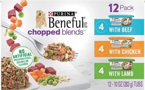 img 4 attached to Purina Beneful High Protein Chopped Blends Wet Dog Food Variety Pack, Gravy - 10 Oz. Tubs - 12 Count