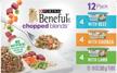 purina beneful high protein chopped blends wet dog food variety pack, gravy - 10 oz. tubs - 12 count logo