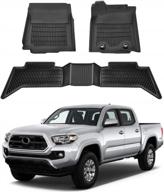 2016-2017 tacoma double cab crew cab floor mats liners - all weather carpet protector by motorfansclub logo