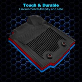 img 1 attached to 2016-2017 Tacoma Double Cab Crew Cab Floor Mats Liners - All Weather Carpet Protector By MotorFansClub