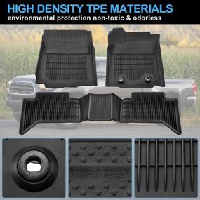 img 2 attached to 2016-2017 Tacoma Double Cab Crew Cab Floor Mats Liners - All Weather Carpet Protector By MotorFansClub