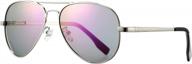 🕶️ polarized aviator sunglasses for men and women - metal frame, 100% uv400 protection lens, 58mm logo