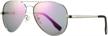 🕶️ polarized aviator sunglasses for men and women - metal frame, 100% uv400 protection lens, 58mm logo