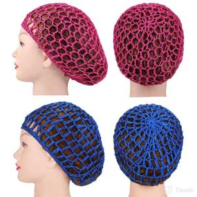 img 1 attached to 🧶 Crochet Hairnet Ornament: Versatile Sleeping and Bathing Accessories