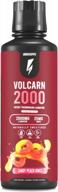 volcarn 2000 by innosupps: liquid l-carnitine for energy boost, caffeine-free with natural sweeteners, 32 servings (candy peach rings) logo