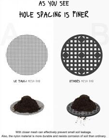 img 2 attached to Prevent Soil Loss With LE TAUCI 100 Pack 2 Inch Flower Pot Hole Mesh Pad - Bonsai Pot Bottom Grid Mat Mesh For Plant Pot Drainage Hole Screens.