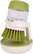 🧽 dishwashing scrub brush with soap dispenser - ideal for cleaning pots, pans, and sinks in the kitchen logo